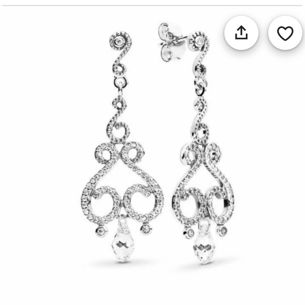 Pandora - retired 2018 Swirling Chandelier drop earrings